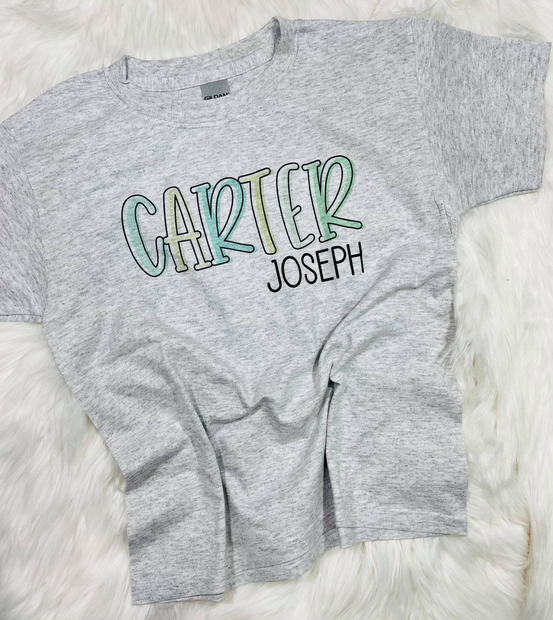 Personalized Mint/Lime Green Name Tee