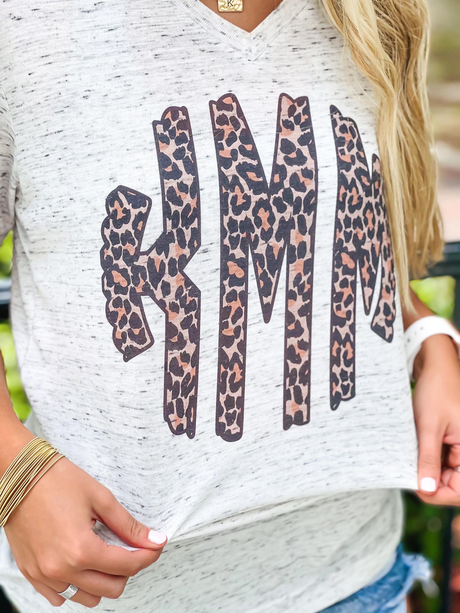 Personalized Leopard Print Scalloped Initials