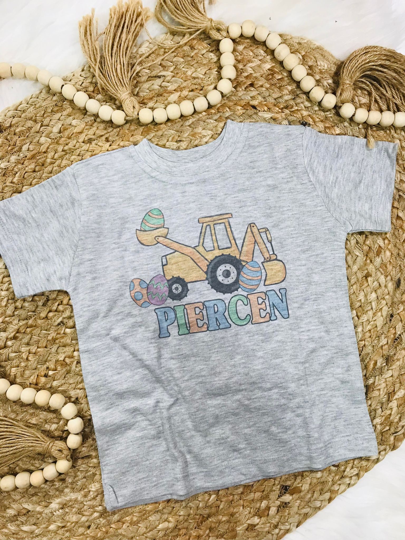 Personalized Easter Tractor Tee