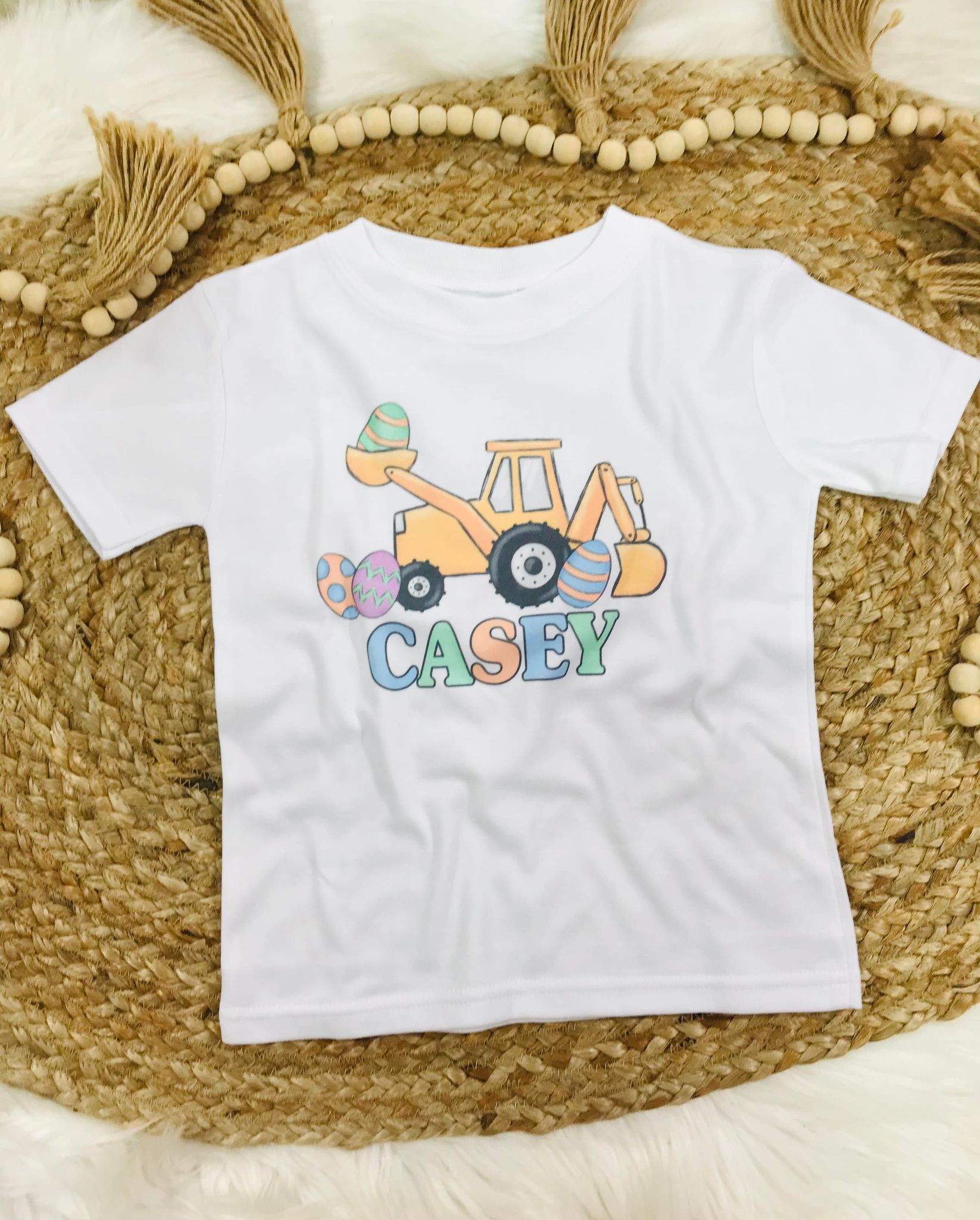 Personalized Easter Tractor Tee