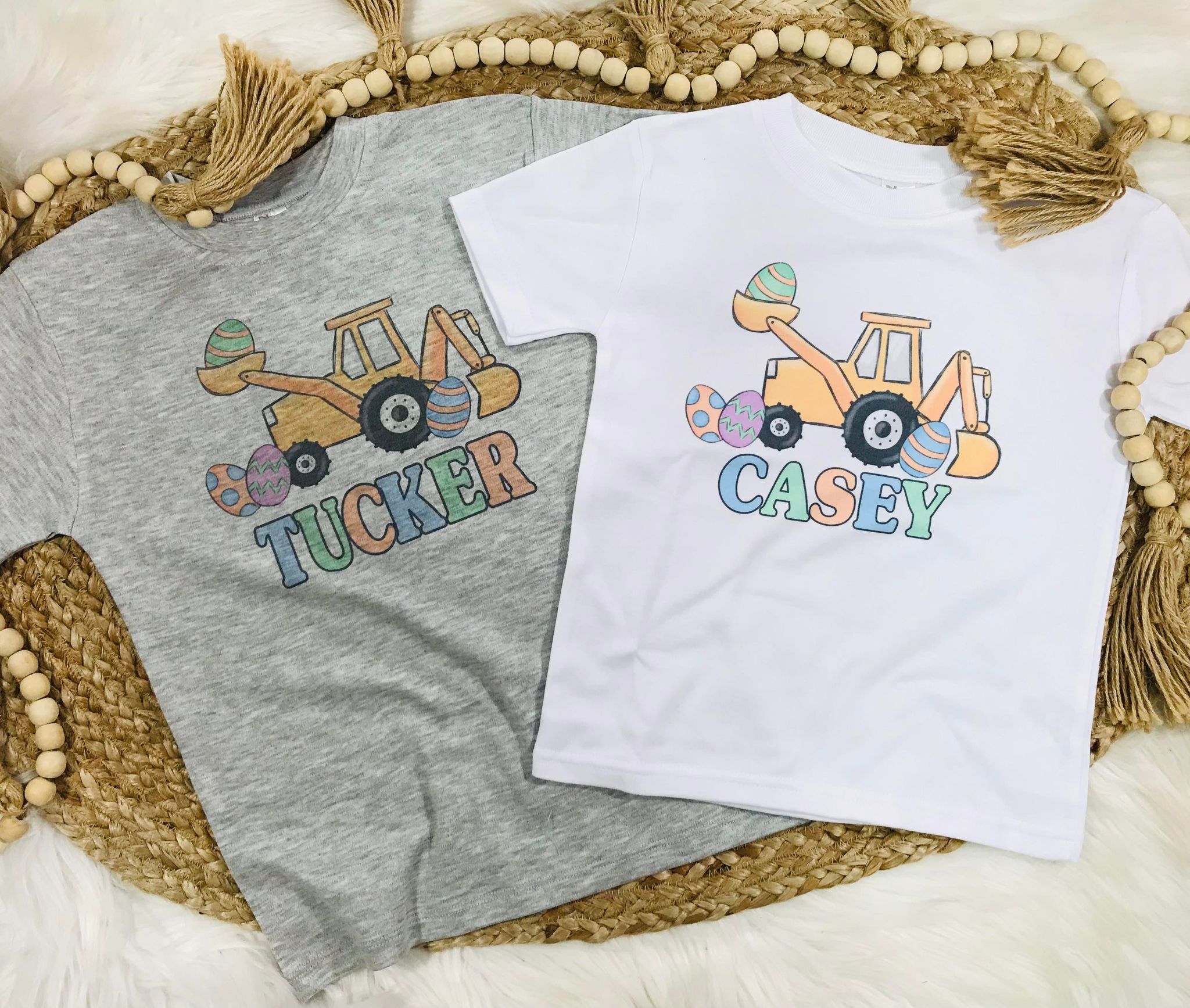 Personalized Easter Tractor Tee