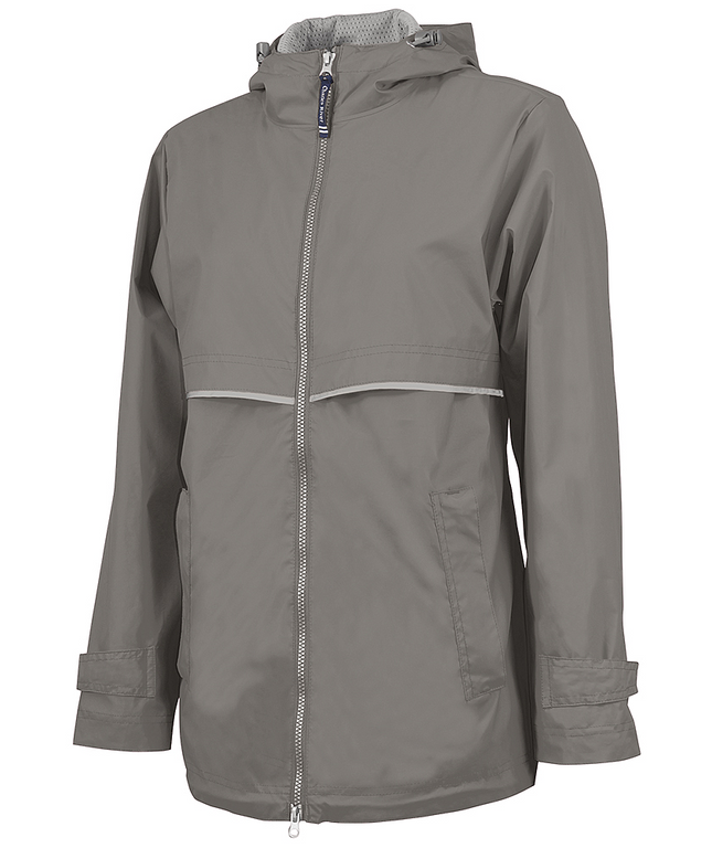 Monogram Rain Jacket for Women From Charles Rivers Grey 